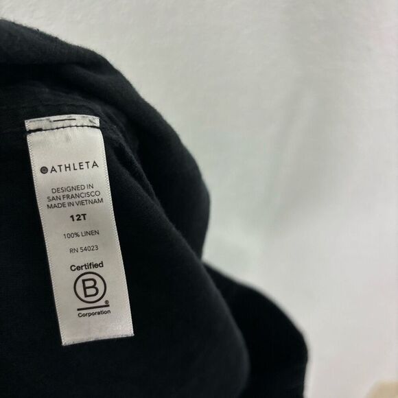 Athleta Black Cabo Linen Jogger Pants with Zipper Pockets - Picture 6 of 6